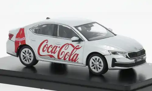Neu eingetroffen - Skoda Octavia IV FL, silber, 2024, Coca Cola, 1 43, Abrex
