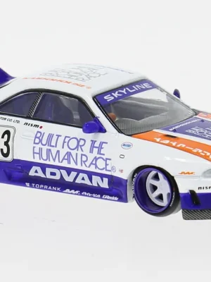 Hochwertig - Nissan GTR (R33) BFTHR V1, weiss/blau, 1995, 1 64, Mini GT