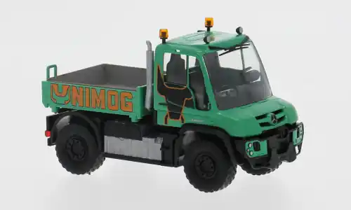 Ausverkauf - Mercedes Unimog U 430, grün/orange, 2013, 1 87, Busch