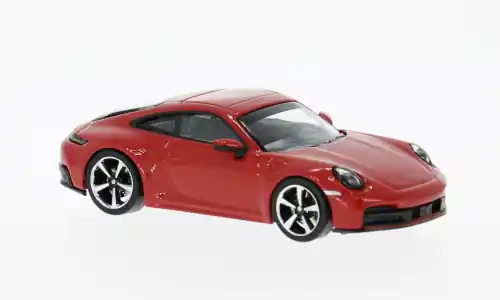 Einfache Rückgabe | Porsche 911 (992.2) Carrera, rot, 2025, 1 64, Minichamps