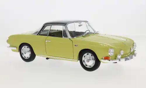 VW Karmann Ghia Typ 34, gelb/schwarz, 1961, 1 18, Norev - Neu eingetroffen