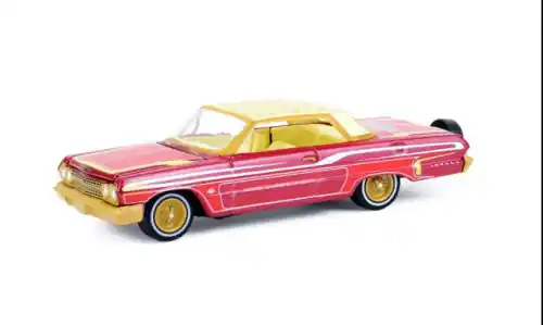 Zertifiziert - Chevrolet Impala Lowrider, pink/gelb, 1963, 1 64, Greenlight