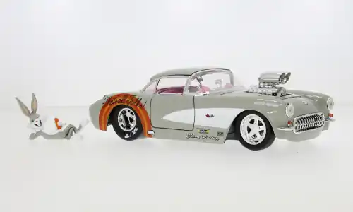 Nur solange der Vorrat reicht | Chevrolet Corvette (C1), 1957, Looney Tunes - Bugs Bunny, 1 24, Jada