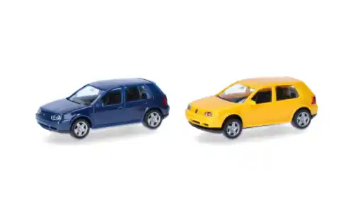 Jetzt neu - VW Golf IV, dunkelblau/gelb, 1 87, Herpa MiniKit