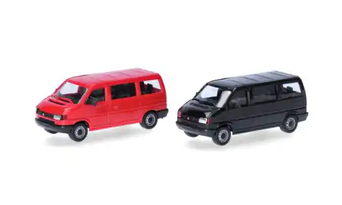 VW T4, rot/schwarz, 1 87, Herpa MiniKit | Neu im Sortiment