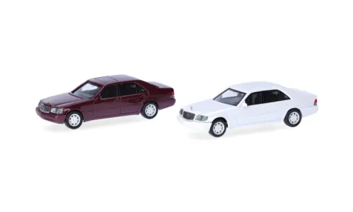 Mercedes S-Klasse (W140), dunkelrot/grau, 1 87, Herpa MiniKit - Bestpreis
