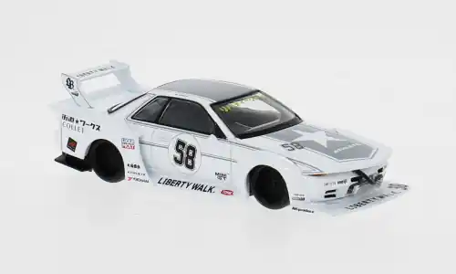 Neu im Sortiment - Nissan GTR (R32) LB-Kaido Works TAS, weiss/hellgrau, 2025, 1 64, Mini GT