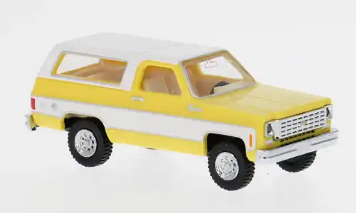 Fast ausverkauft | Chevrolet K5 Blazer, gelb/weiss, 1975, 1 87, Wiking