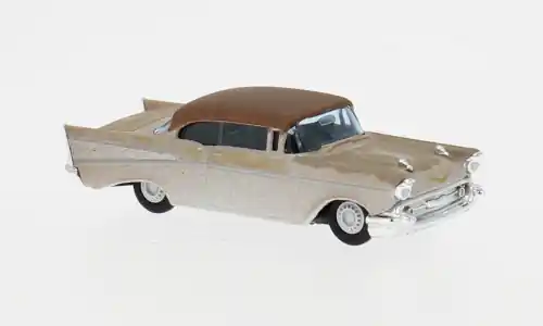 Chevrolet Bel Air, hellgrau/braun, 1957, 1 87, Busch | Kundenfavorit