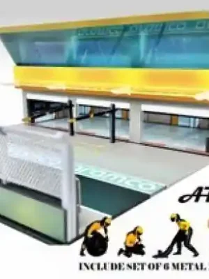 Heute bestellen - Diorama Grand Prix Paddock Diorama Team Orange, 1 64, American Diorama