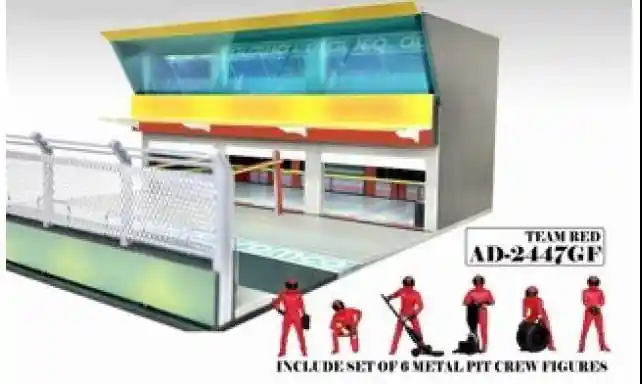 Diorama Grand Prix Paddock Diorama Team Red, 1 64, American Diorama - Jetzt sichern