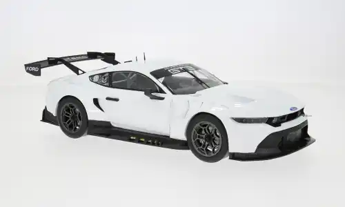 Versandbereit - Ford Mustang GT3, weiss/schwarz, 2024, 1 18, IXO