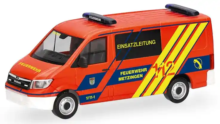 Vorbestellung Feuerwehr Metzingen "ELW", MAN TGE Halbbus Flachdach (NH01/02.2027) | Schnell zugreifen