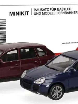 Zeitlich begrenzt - Vorbestellung Porsche Cayenne Turbo, rot und meerblau (2 Stück) (Farbvariante) -MiniKit- (NH01/02.2027)