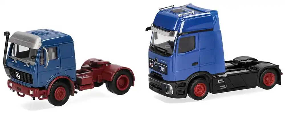 VORBESTELLUNG MB Zugm-Set "alt und neu" - NG80 und Actros ProCabin vvsp., blau (NH01/02.2027) - Werkspreis