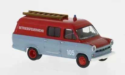 Betriebsfeuerwehr Blaugraue Spedition Ford Transit 1970 ***Messemodell Dortmund**** - Sehr gefragt