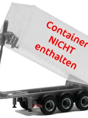 20ft. Trailer 3achs (silbergrau, Felgen silber/schwarz) -- für Kippcontainer -- | Zeitlich begrenzt