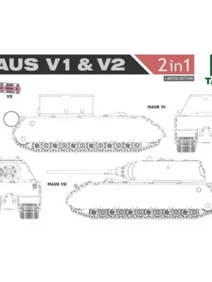 Zweiter Weltkrieg Maus V1 und V2 2-in-1 (Limitierte Auflage) - Takom | Nur begrenzt verfügbar