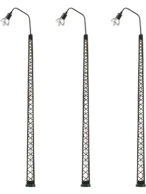 Zubehör für Modellbau HO 3 Gebogene LED-Lampen auf Gittermast - Faller - Sicher bezahlen