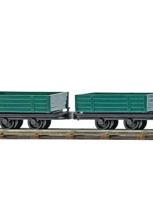 Zertifiziert | HO-Modellbahn 2 Niederbordwagen - Busch