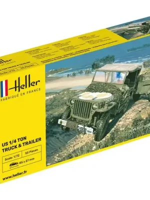 US 1/4 Ton Truck & Trailer Modellbausatz - Heller | Jetzt zugreifen