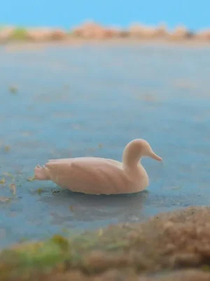 Klingenhöfer Miniaturen 0-TE14-E1 - Ente schwimmend einfarbig weiß (1 45) - Direkt ab Werk