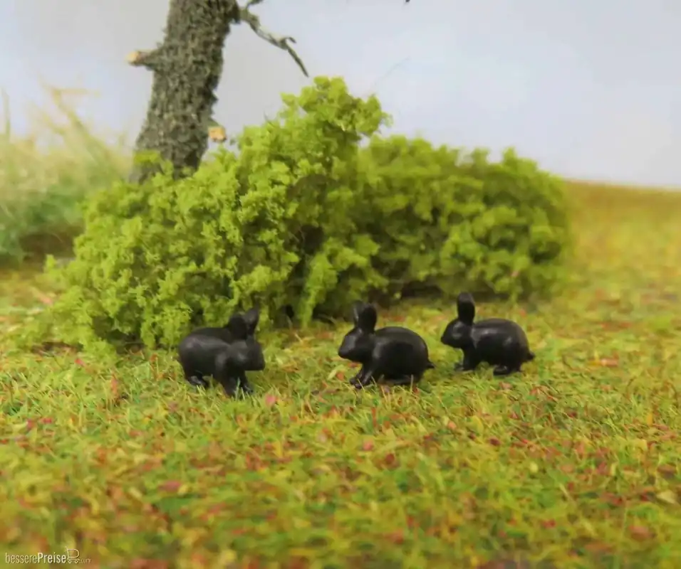 Klingenhöfer Miniaturen 0-TK01-2 - 3 Kaninchen schwarz - Geprüfte Qualität