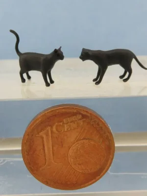 Knallerpreis - Klingenhöfer Miniaturen 0-TK02-1 - 2 Katzen Variante 1