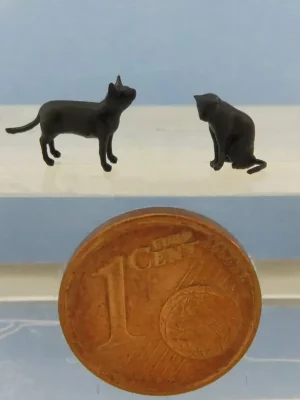 Klingenhöfer Miniaturen 0-TK02-2 - 2 Katzen Variante 2 | Mega-Angebot