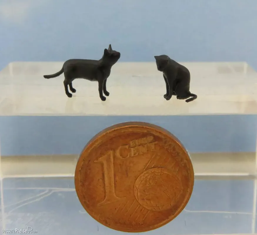 Klingenhöfer Miniaturen 0-TK02-2 - 2 Katzen Variante 2 | Mega-Angebot