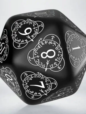Sofort bestellbar - D20 Level Counter Schwarz & weißer Würfel