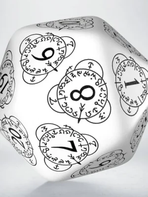 Sichere Zahlung | D20 Level Counter Weißer und schwarzer Würfel