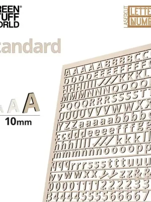 Auf Lager - Buchstaben und Zahlen 10 mm - Standard