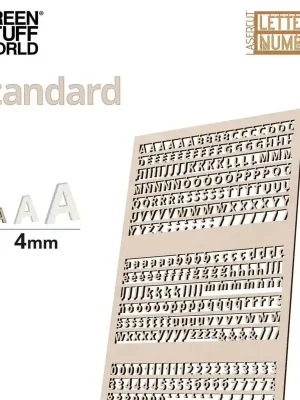 Schnelle Zustellung - Buchstaben und Zahlen 4 mm - Standard