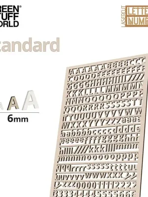 Hohe Qualität | Buchstaben und Zahlen 6 mm - Standard
