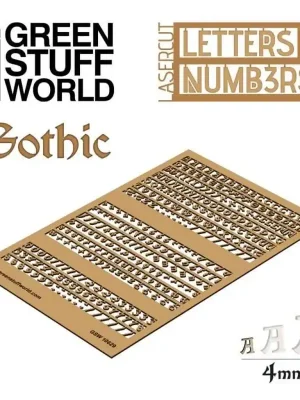 Buchstaben und Zahlen 4 mm - Gotisch | Neues Produkt