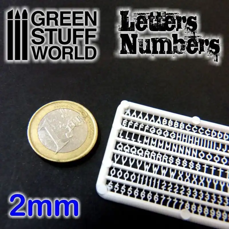 Buchstaben und Zahlen 2 mm | Hochwertig