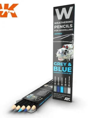 Watercolor Pencil Set Grey and Blue Camouflages | Versandbereit