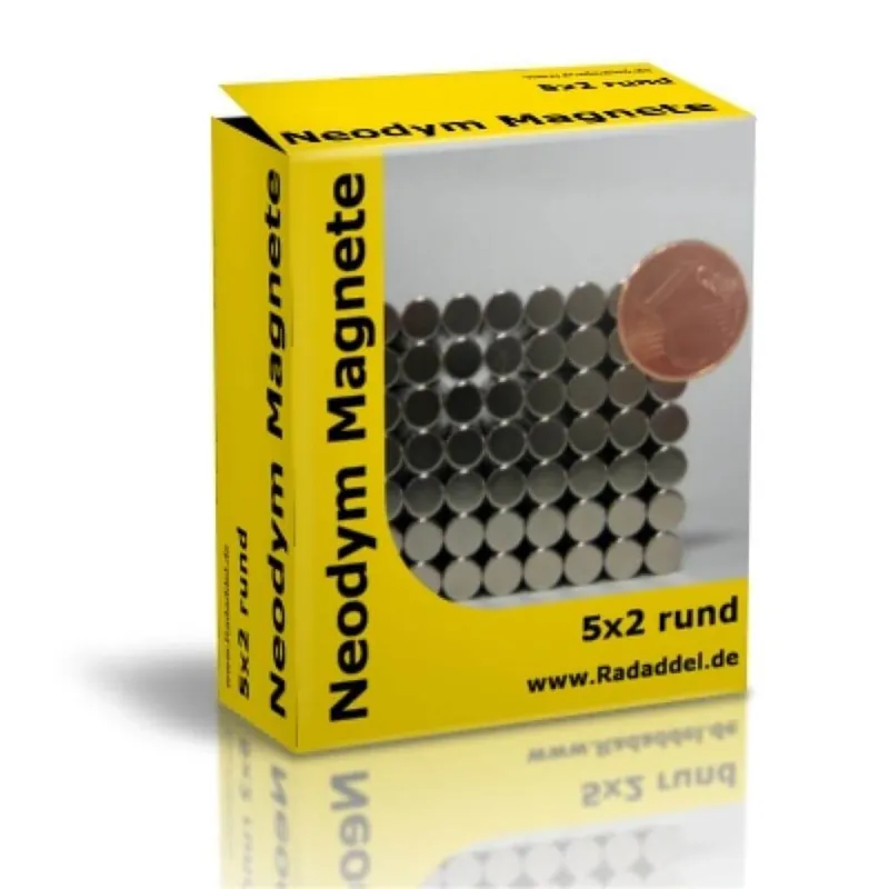 10 x Neodym Magnete Rund 5x2 mm - Preisvorteil