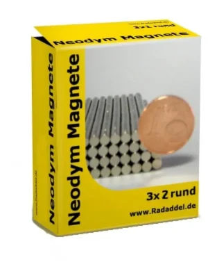 10 x Neodym Magnete Rund 3x2 mm - Meistverkauft