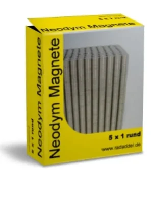 10 x Neodym Magnete Rund 5x1 mm - Letzte Stücke