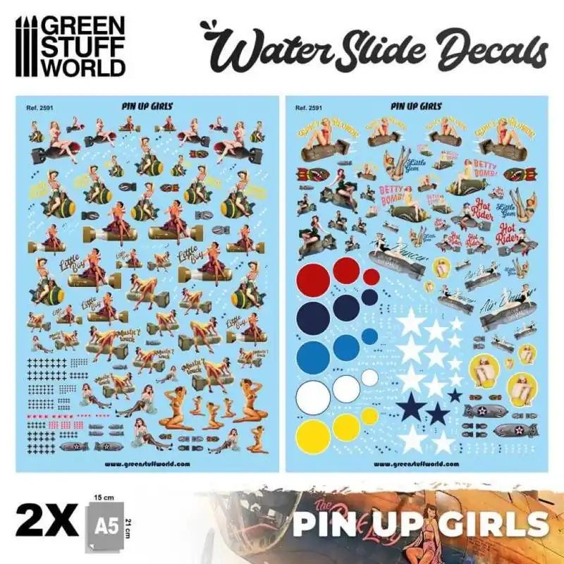 Wasserschiebebilder - Pin-up-Girls - Heute bestellen