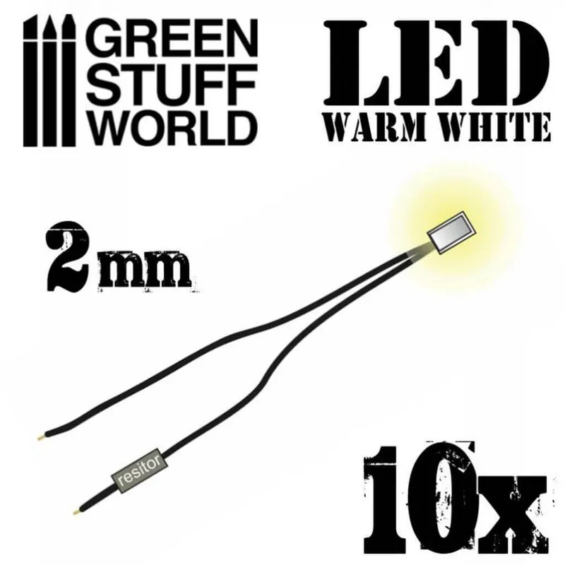 Letzte Stücke | Warm-Weiße LED-Leuchten - 2mm