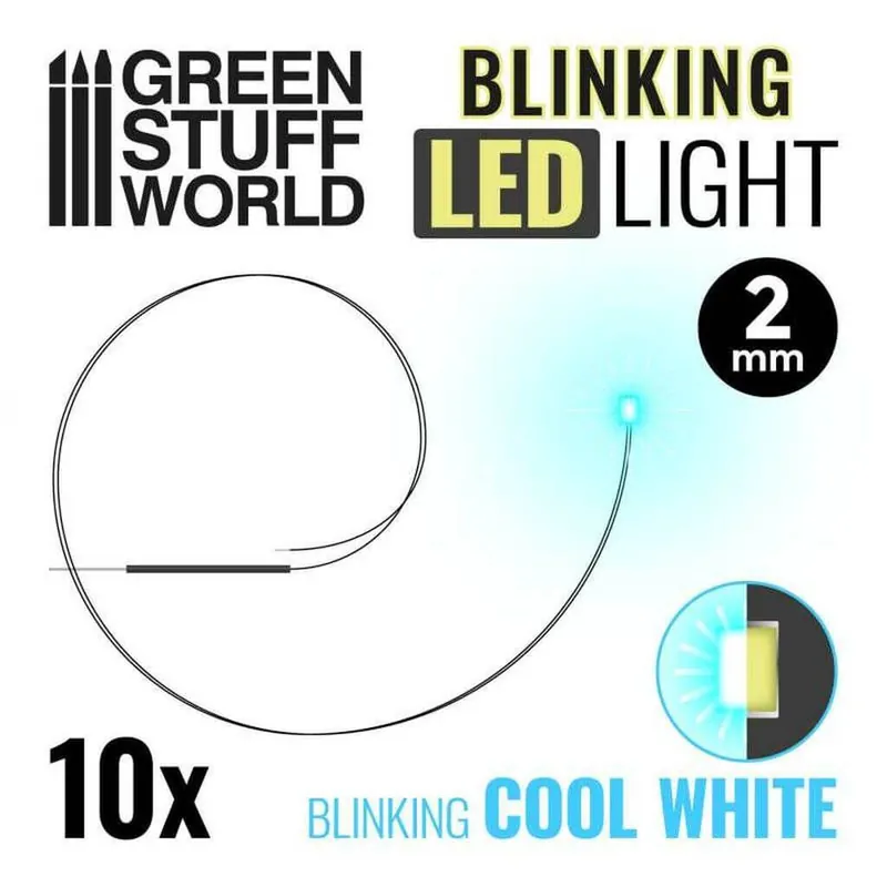 Neu im Sortiment - Blinkende LEDs - Kaltweiß - 2mm