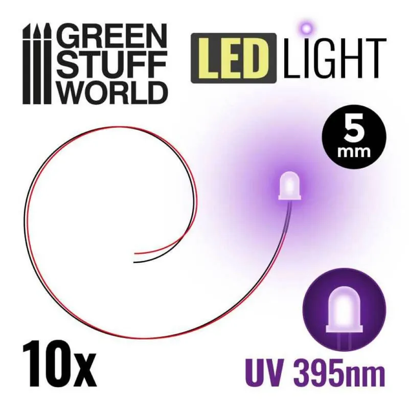 UV 395nm LED-Leuchten - 5mm - Versandbereit