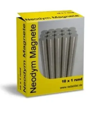10 x Neodym Magnete Rund 10x1 mm | Nur heute