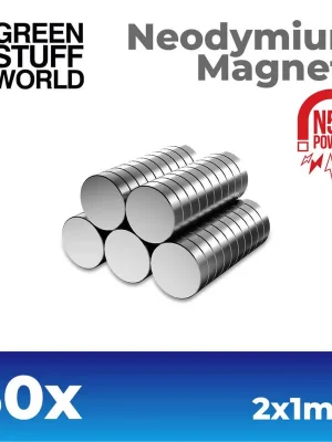 50 x Neodym Magnete 2x1 mm - Nur begrenzt verfügbar