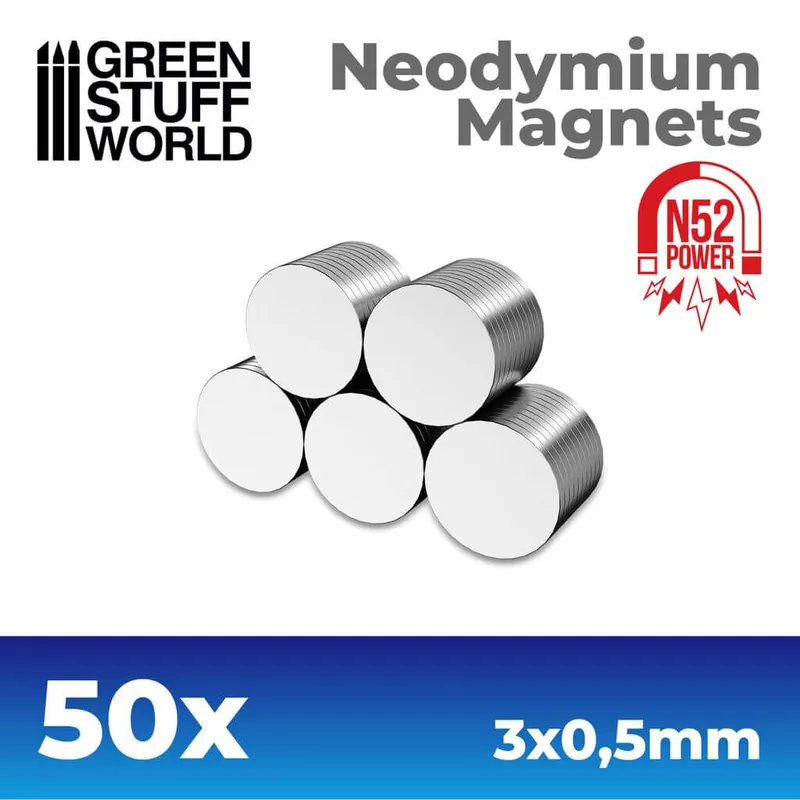 50 x Neodym Magnete 3x0,5 mm | Preishit