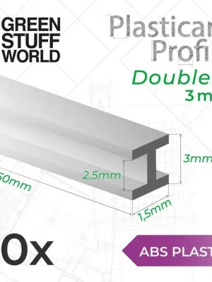 ABS Plasticard Profil - Doppel-T 3mm - Top-Qualität