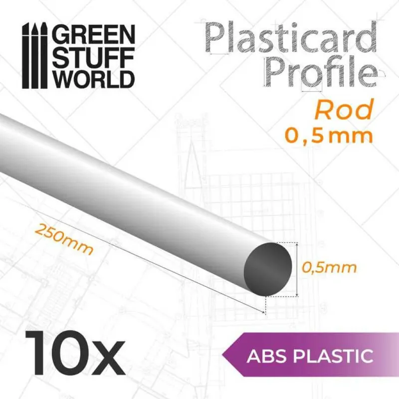 Sicher bezahlen | ABS Plasticard Profil - Stab 0.5mm